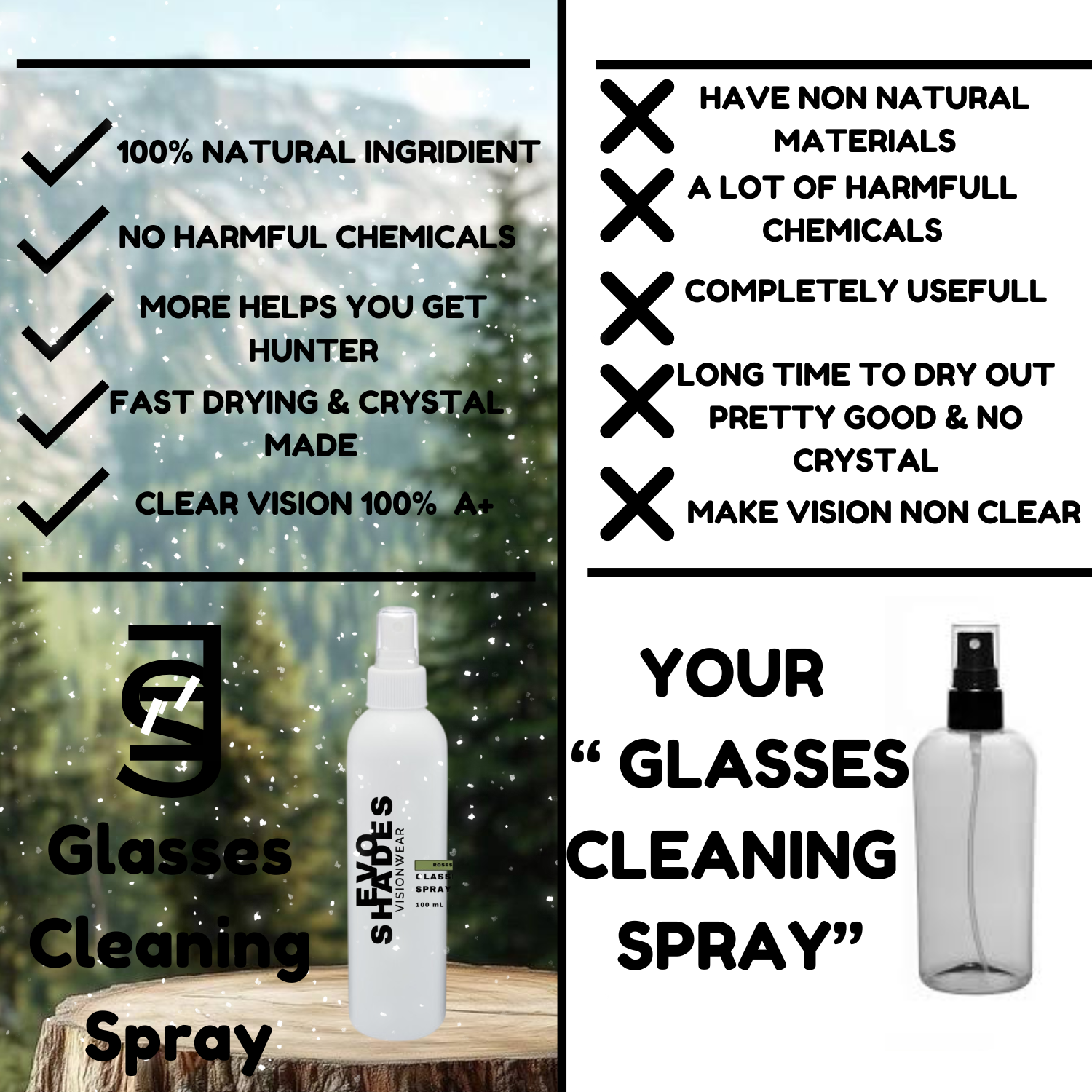 Evo Shades Glasses cleaning spray